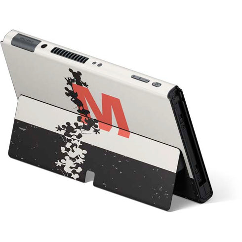 Disney Mickey Mouse Stacked Silhouette Split Nintendo Switch OLED (2021) Skin